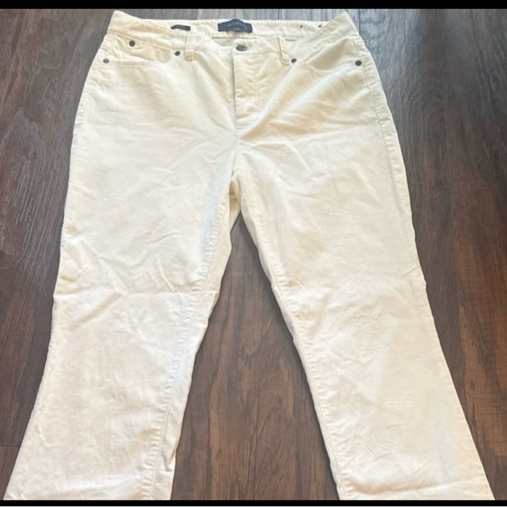 Talbots Ivory Corduroy Pants
